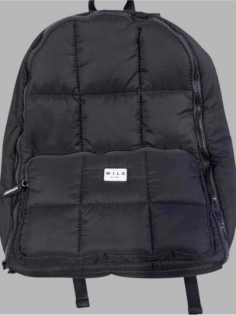 Wilo The Label Quilted Black Backpack | Chic Minimalist Everyday Bag , Carry On
